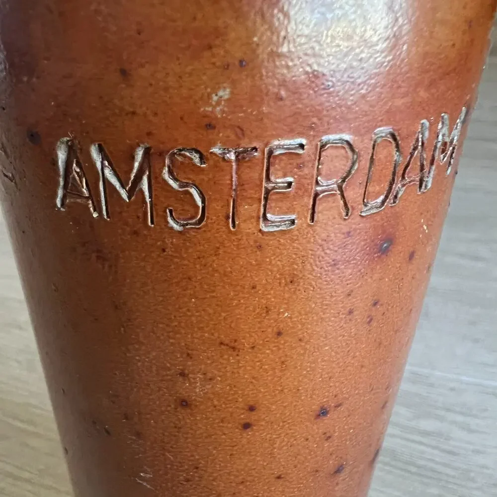 Vintage Erven Lucas Bols Amsterdam 1 Liter Stoneware Bottle Crock Heavyweight
